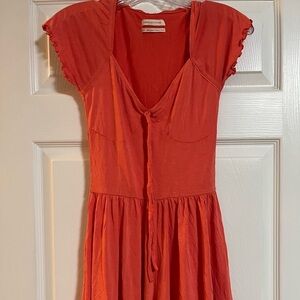 URBAN OUTFITTERS Coral V-Neck Romper